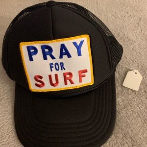 Aviator Nation Black Trucker Hat with Multicolor Patch